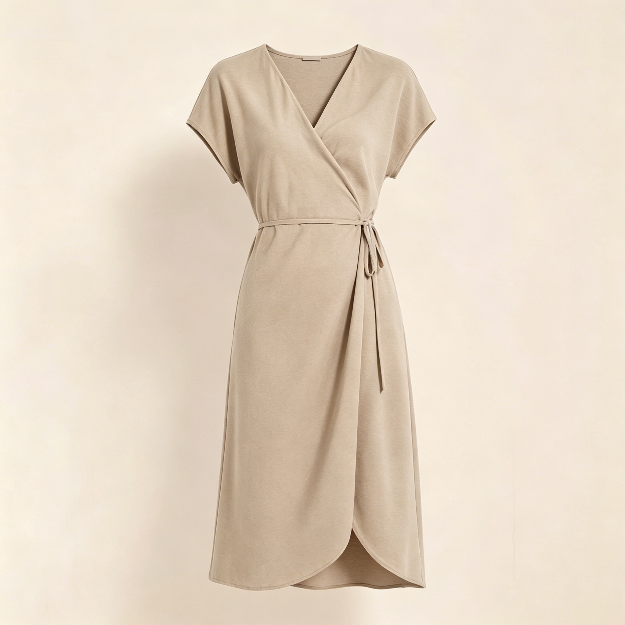 2-2 Casual Midi Wrap Dress - Image 1