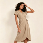 Casual Midi Wrap Dress - Image 2