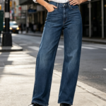 High Waist Straight Leg Denim Jeans - Image 3